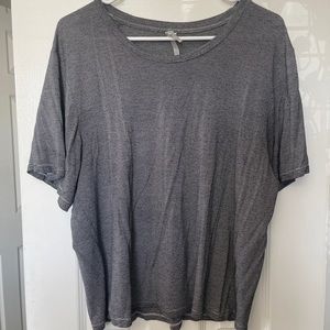 black and white striped short sleeve shirt